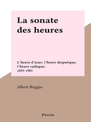 cover image of La sonate des heures